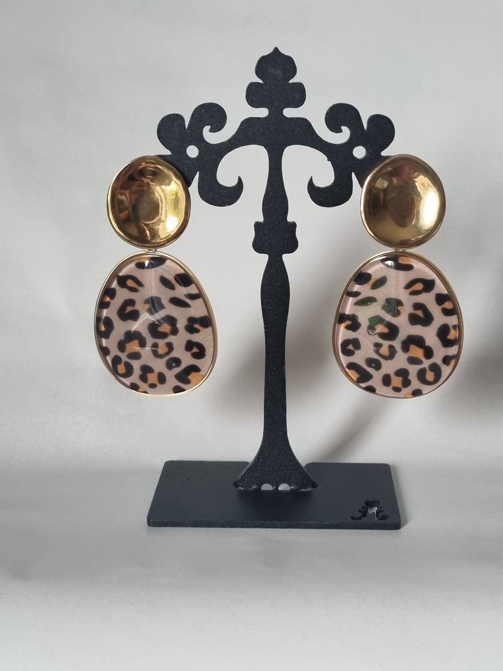 Boucles d’oreilles Léopard & Or – Ovales Chic