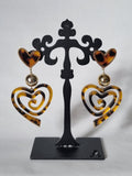 Boucles d’oreilles Cœurs Tortoise & Or