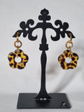 Boucles d’oreilles Fleurs Tortoise & Anneau Doré
