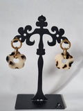 Boucles d’oreilles Fleurs Tortoise & Anneau Doré