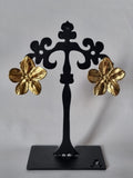 Boucles d’oreilles Fleurs Dorées Texturées