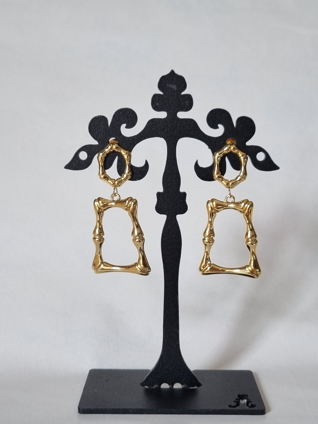 Boucles d’oreilles Géométriques Dorées Texturées