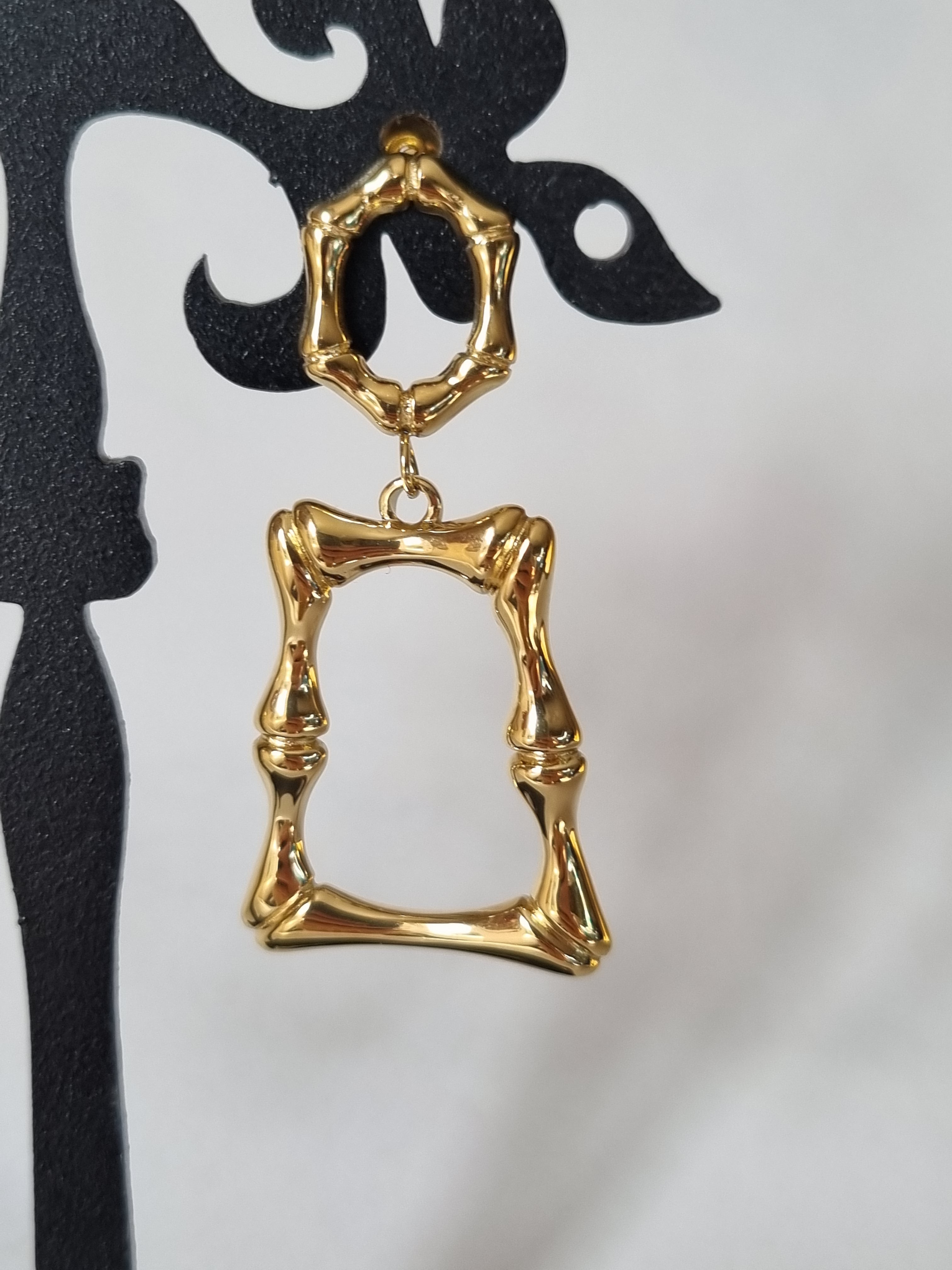Boucles d’oreilles Géométriques Dorées Texturées