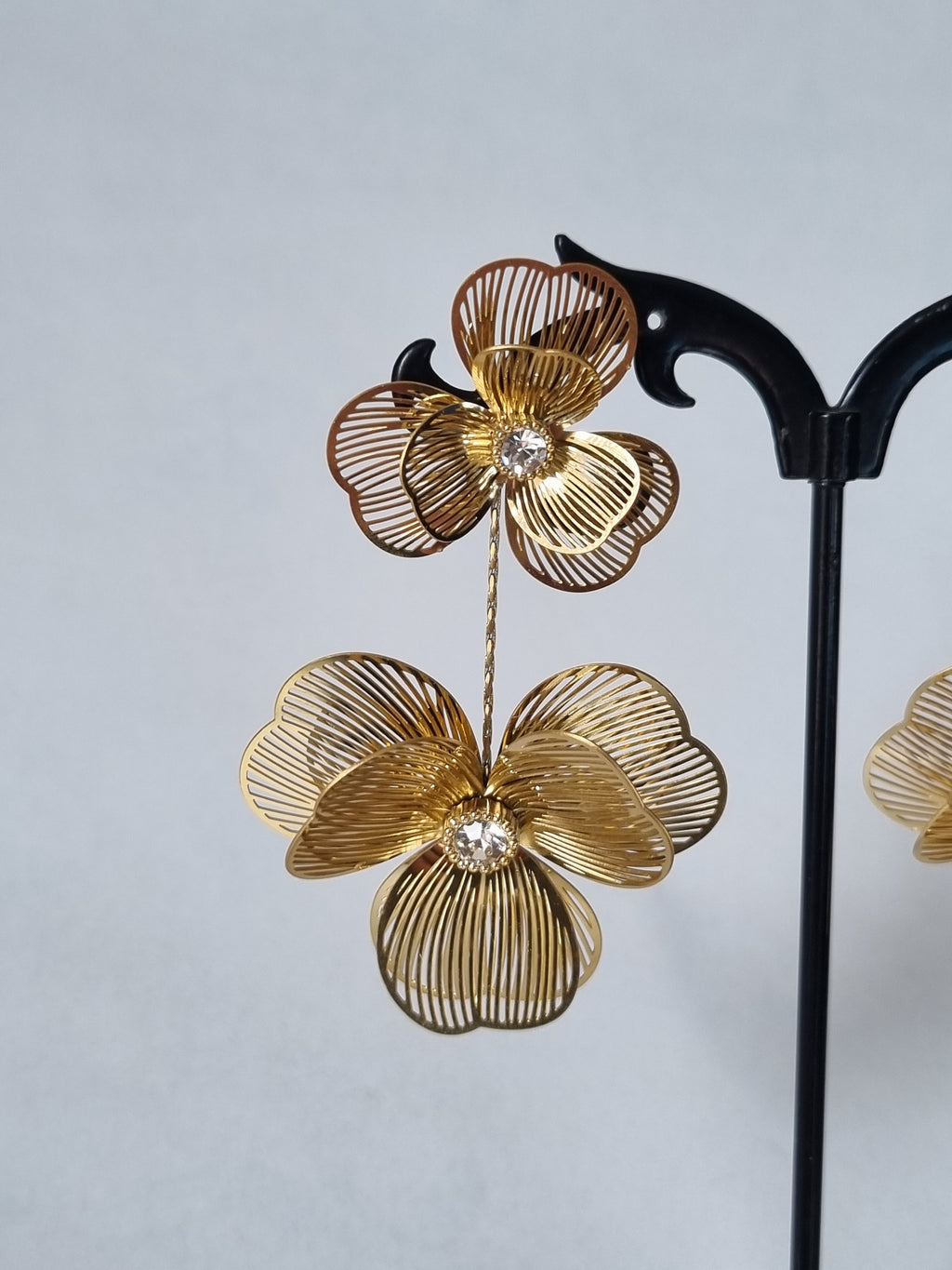 Boucles d'oreilles florale Filigrane Dorée