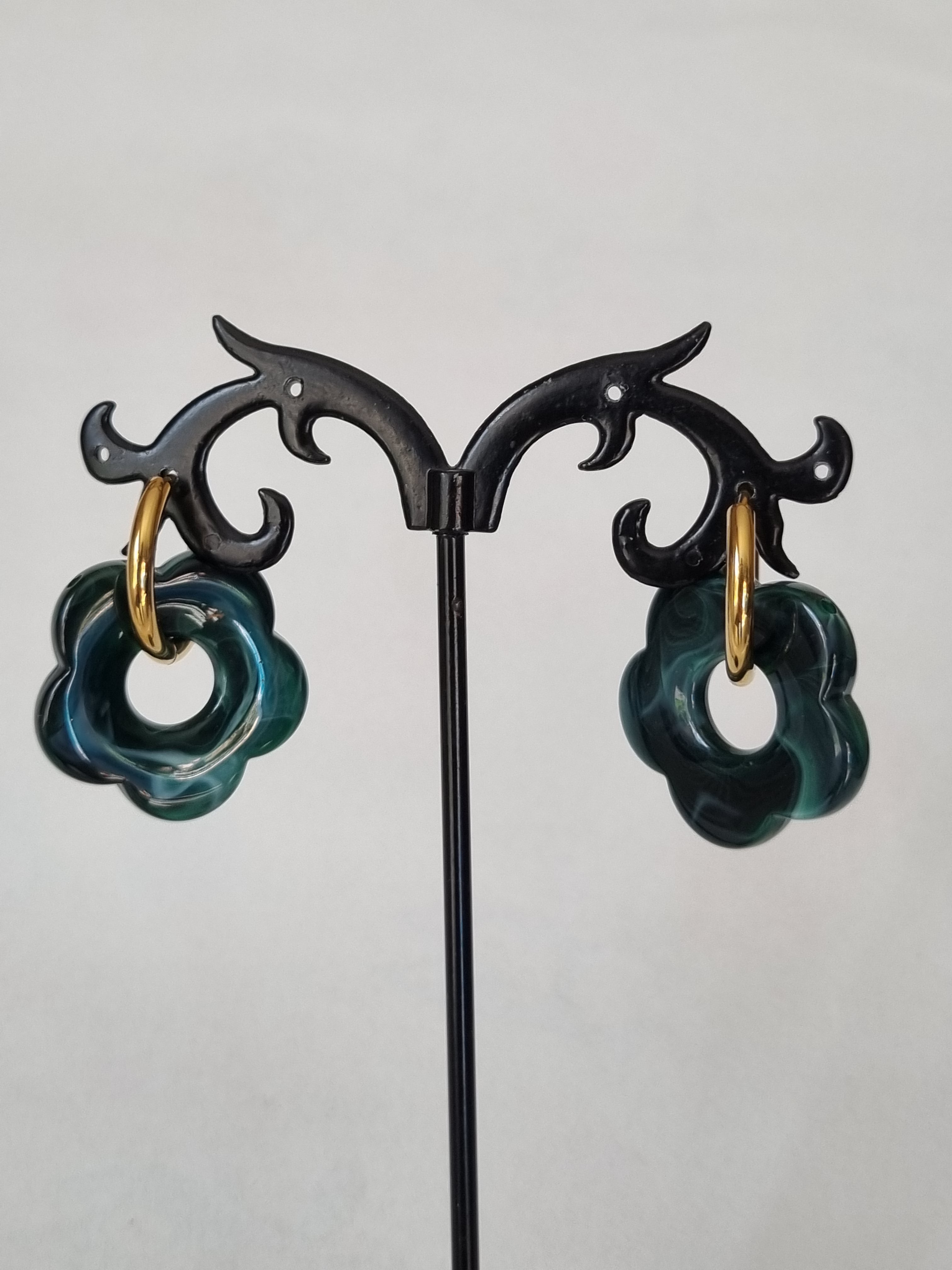Boucles d’Oreilles Fleur & Doré