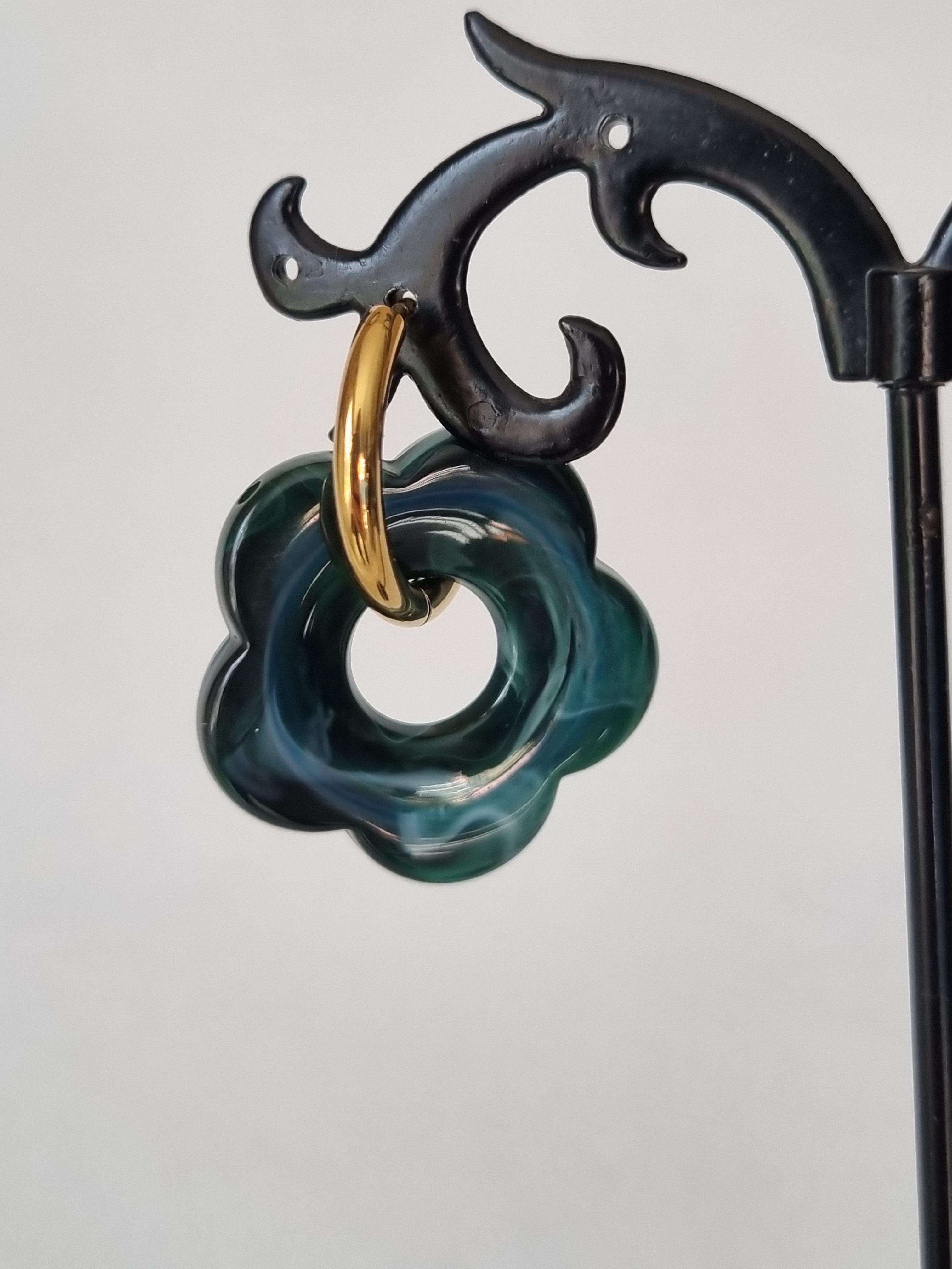 Boucles d’Oreilles Fleur & Doré