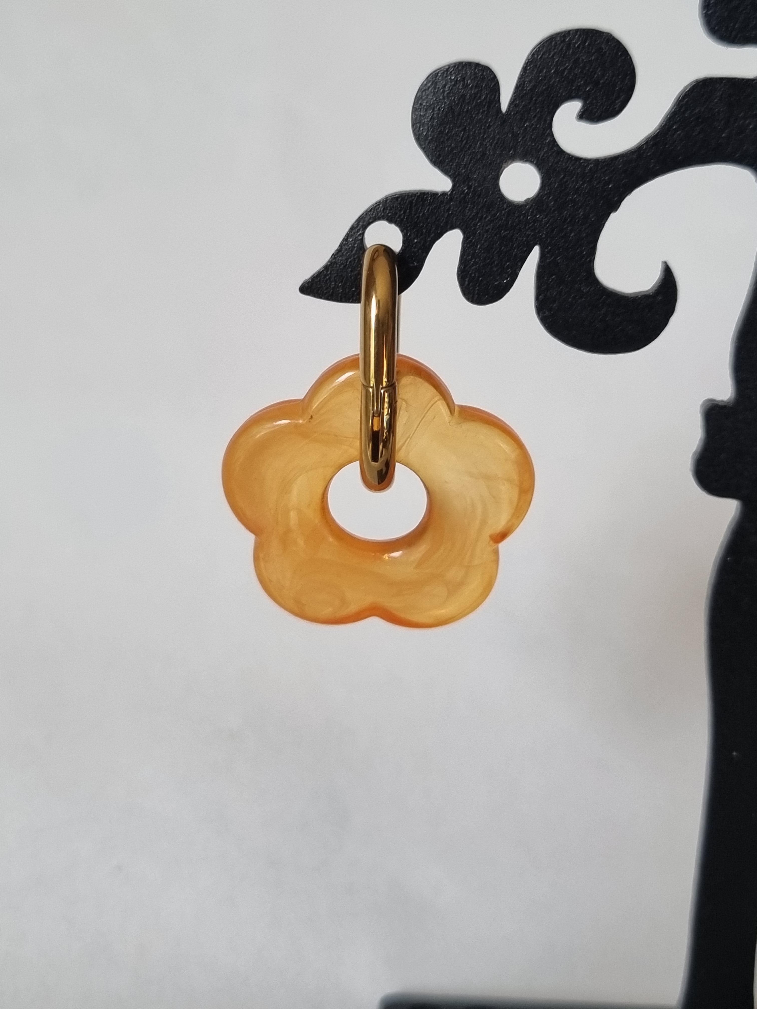 Boucles d’Oreilles Fleur & Doré