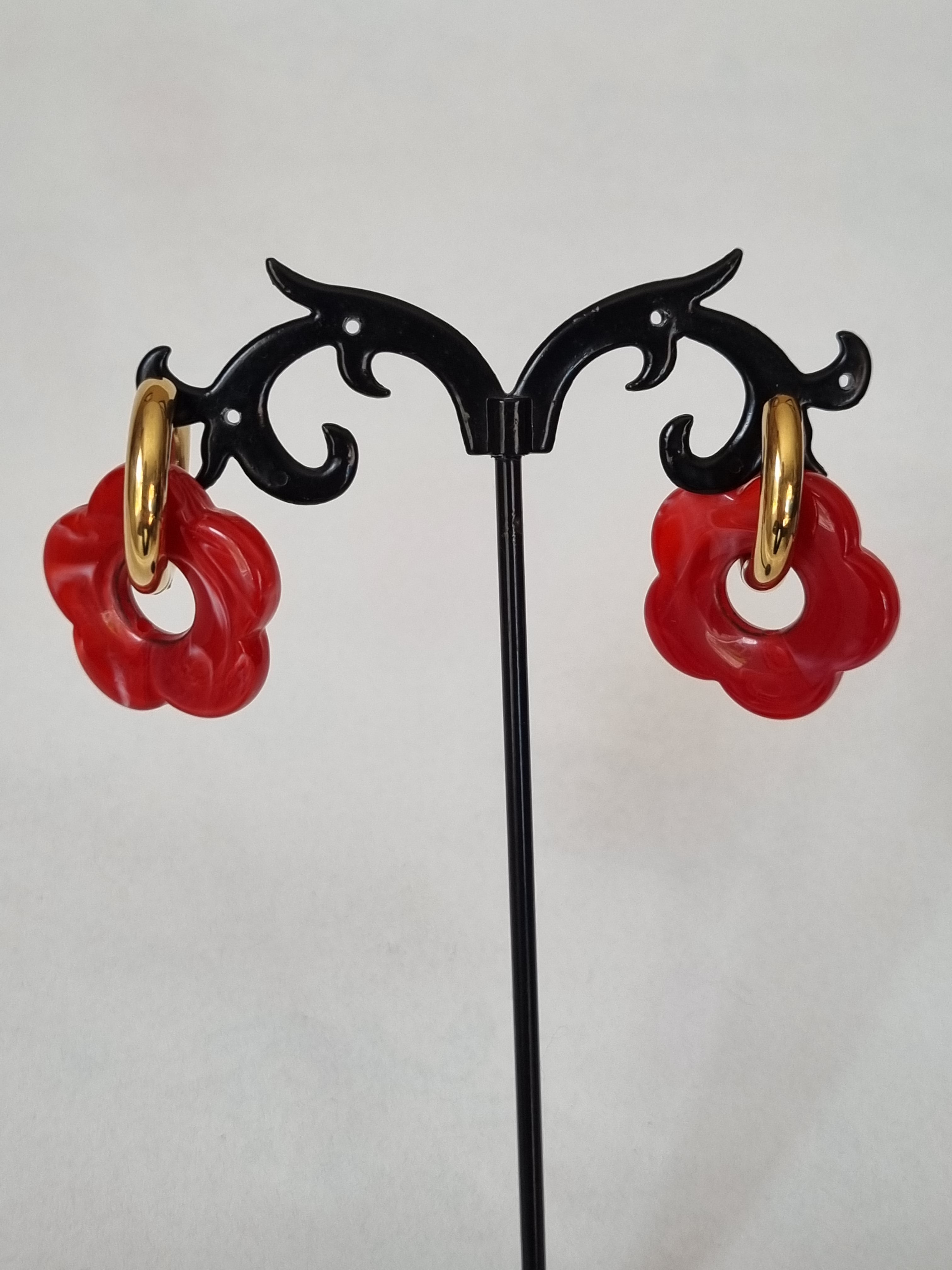 Boucles d’Oreilles Fleur & Doré