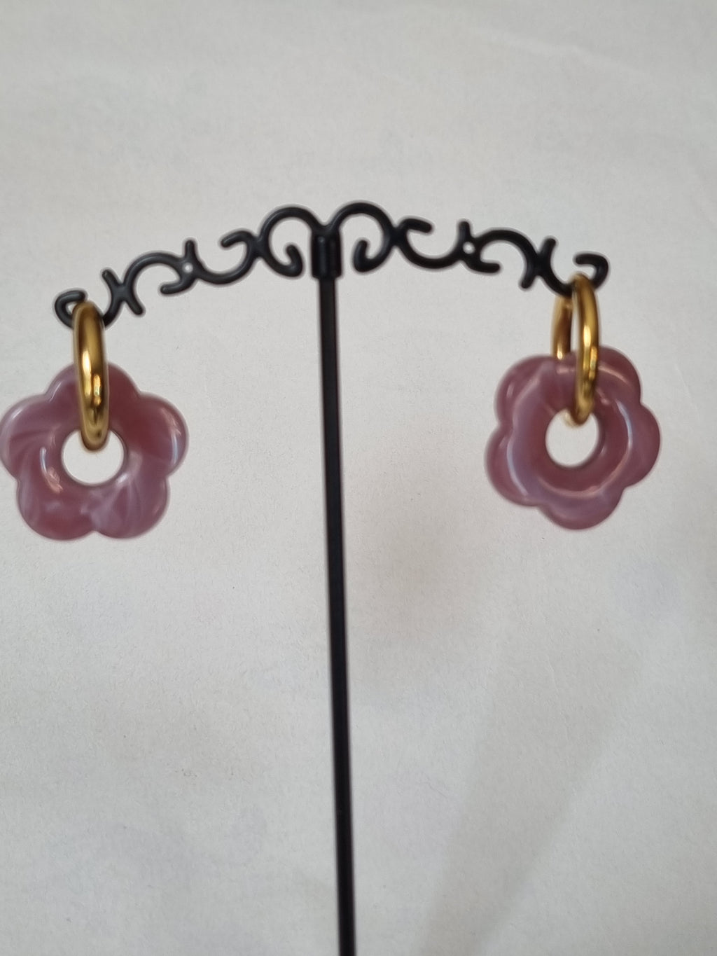 Boucles d’Oreilles Fleur & Doré