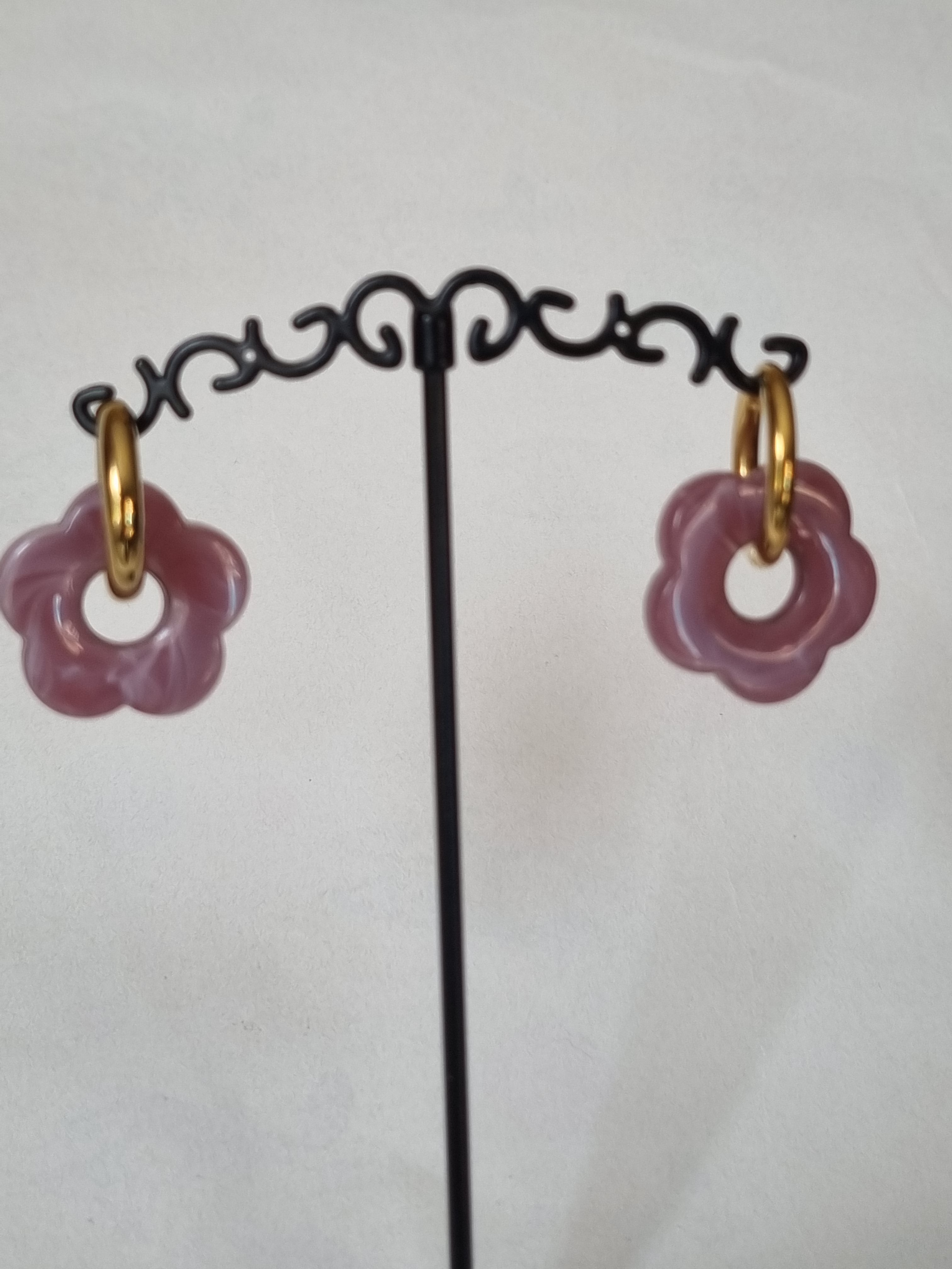 Boucles d’Oreilles Fleur & Doré