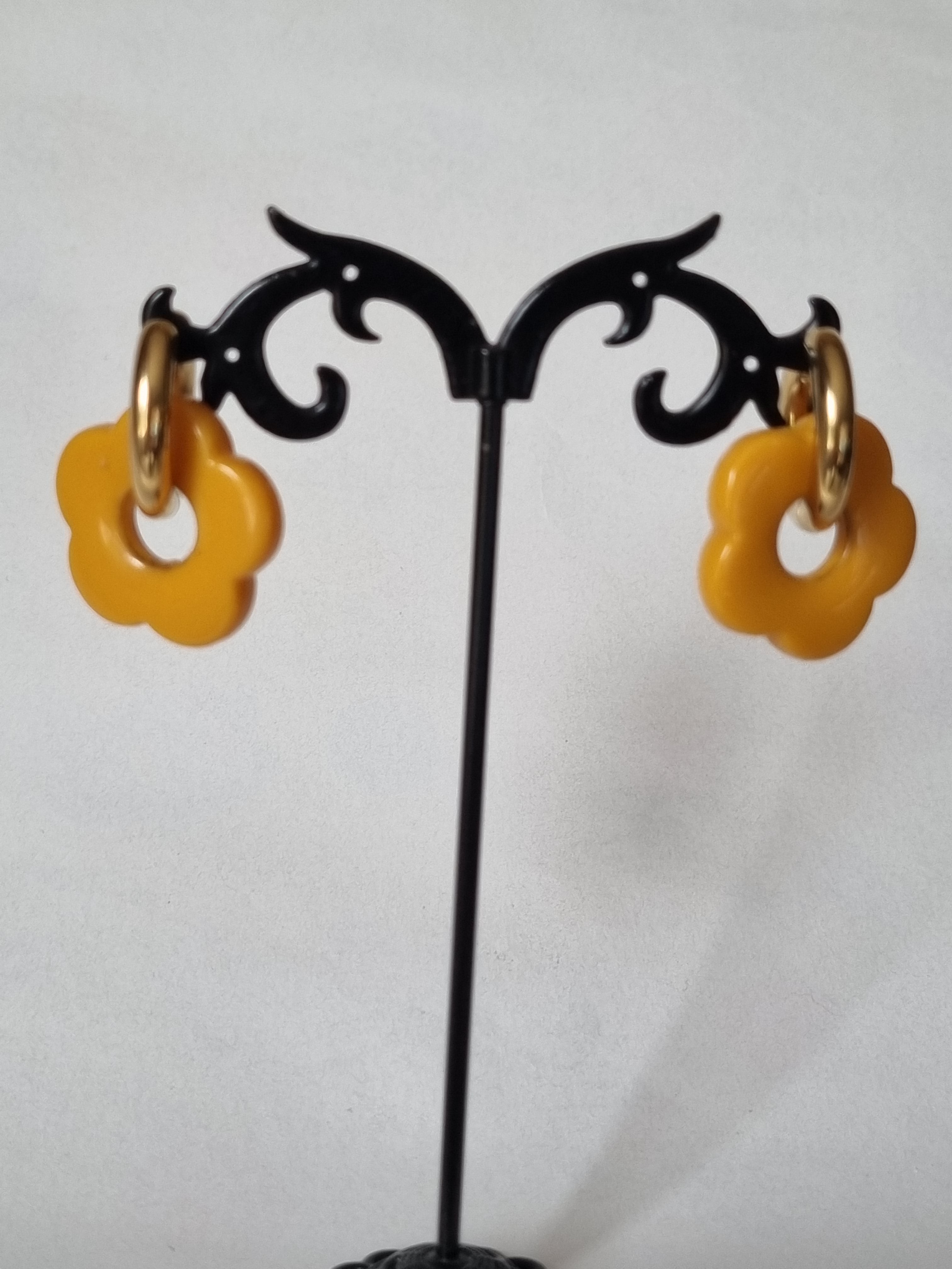 Boucles d’Oreilles Fleur & Doré