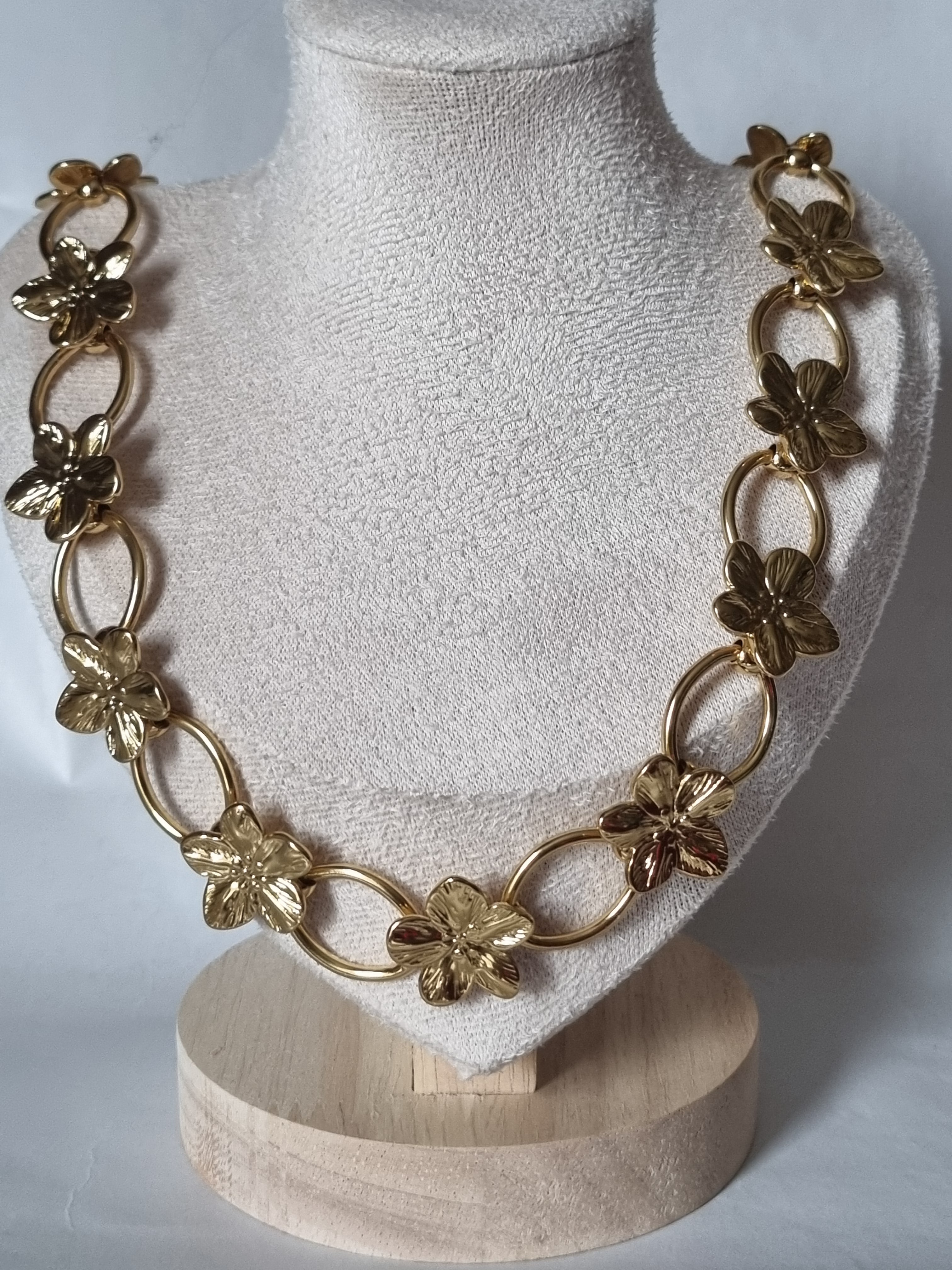 Collier Fleurs Dorées