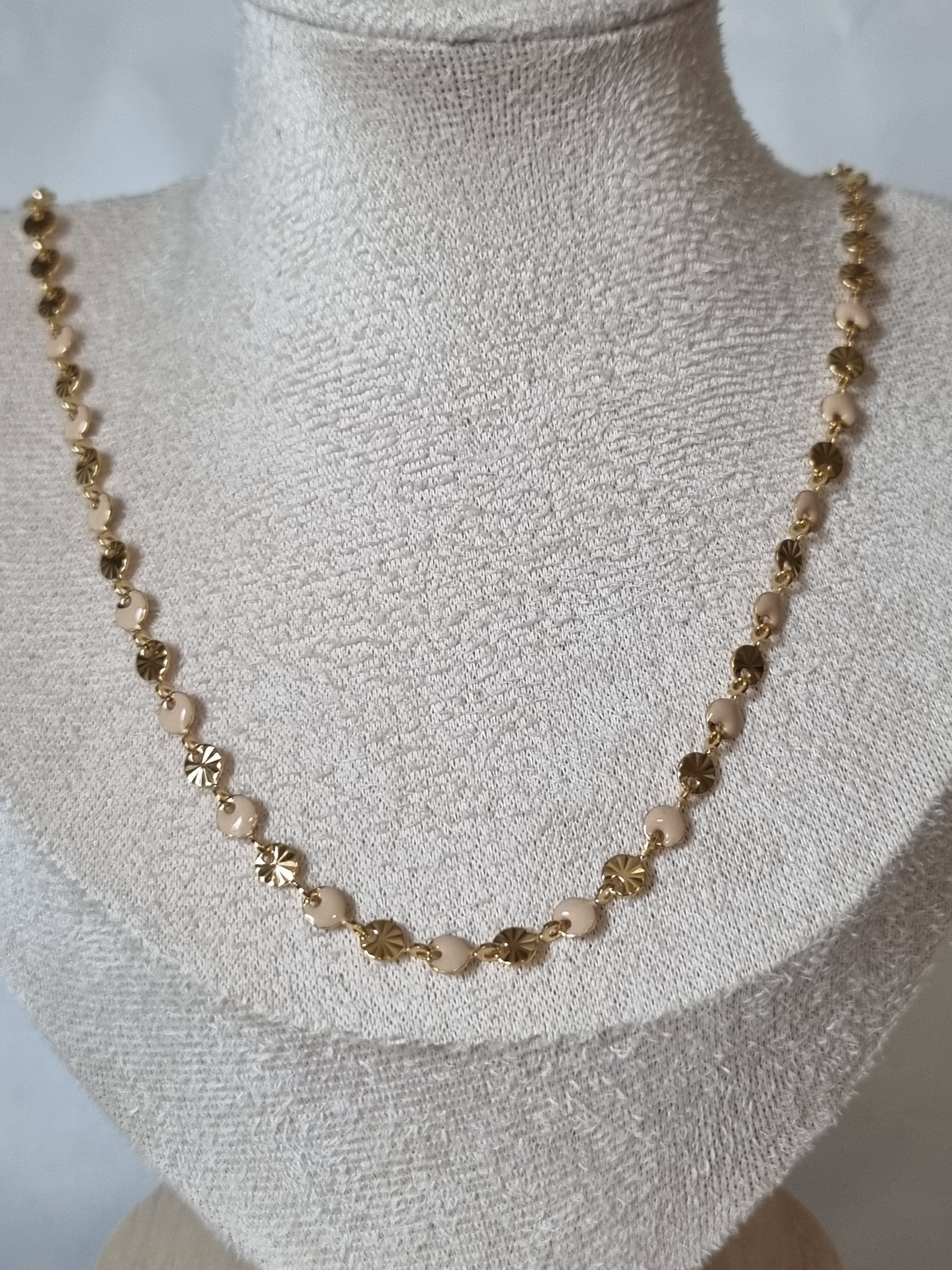 Collier Pastilles Dorées