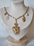 Collier Fleur Écaille Doré