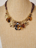 Collier Fleur Écaille & Doré