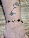 Bracelet Perles Noires & Dorées