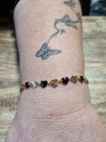 Bracelet Cœurs Noir & Or