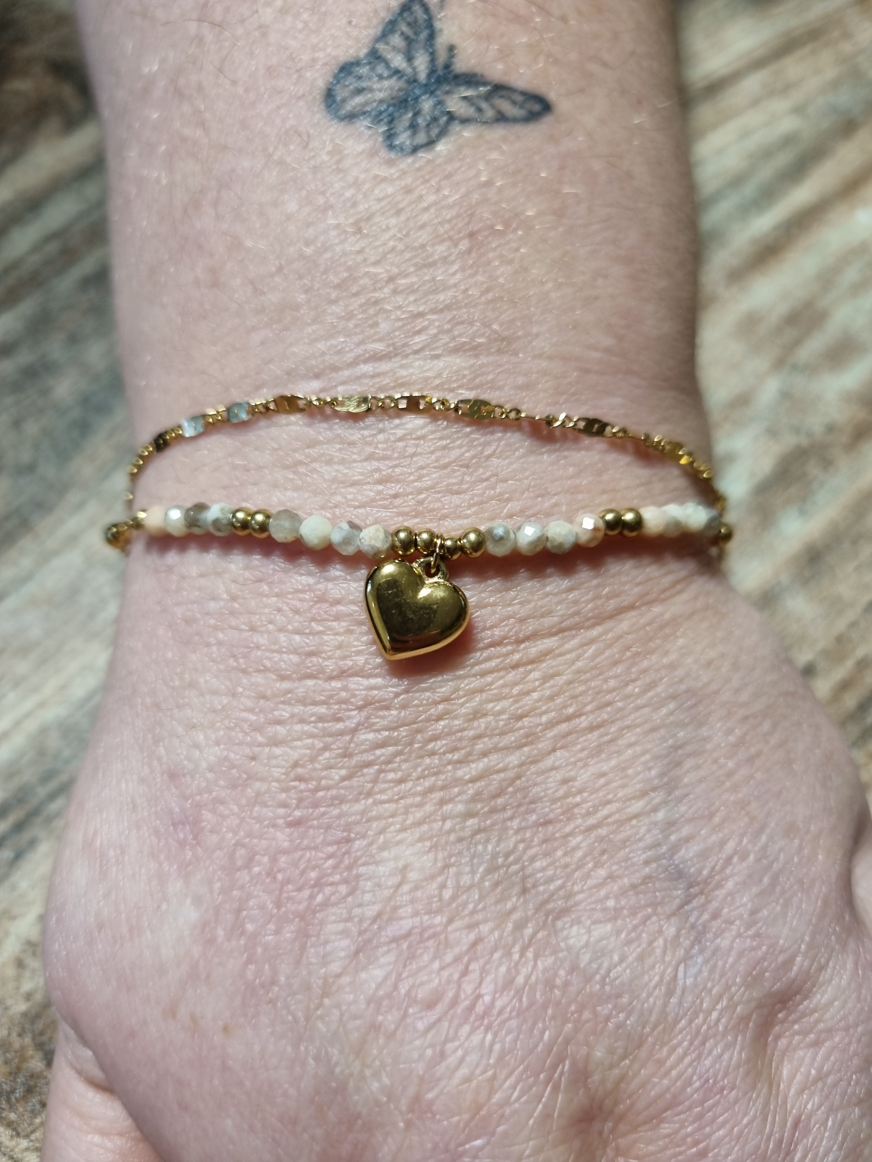 Bracelet doré cœur