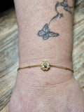 Bracelet fleur dorée