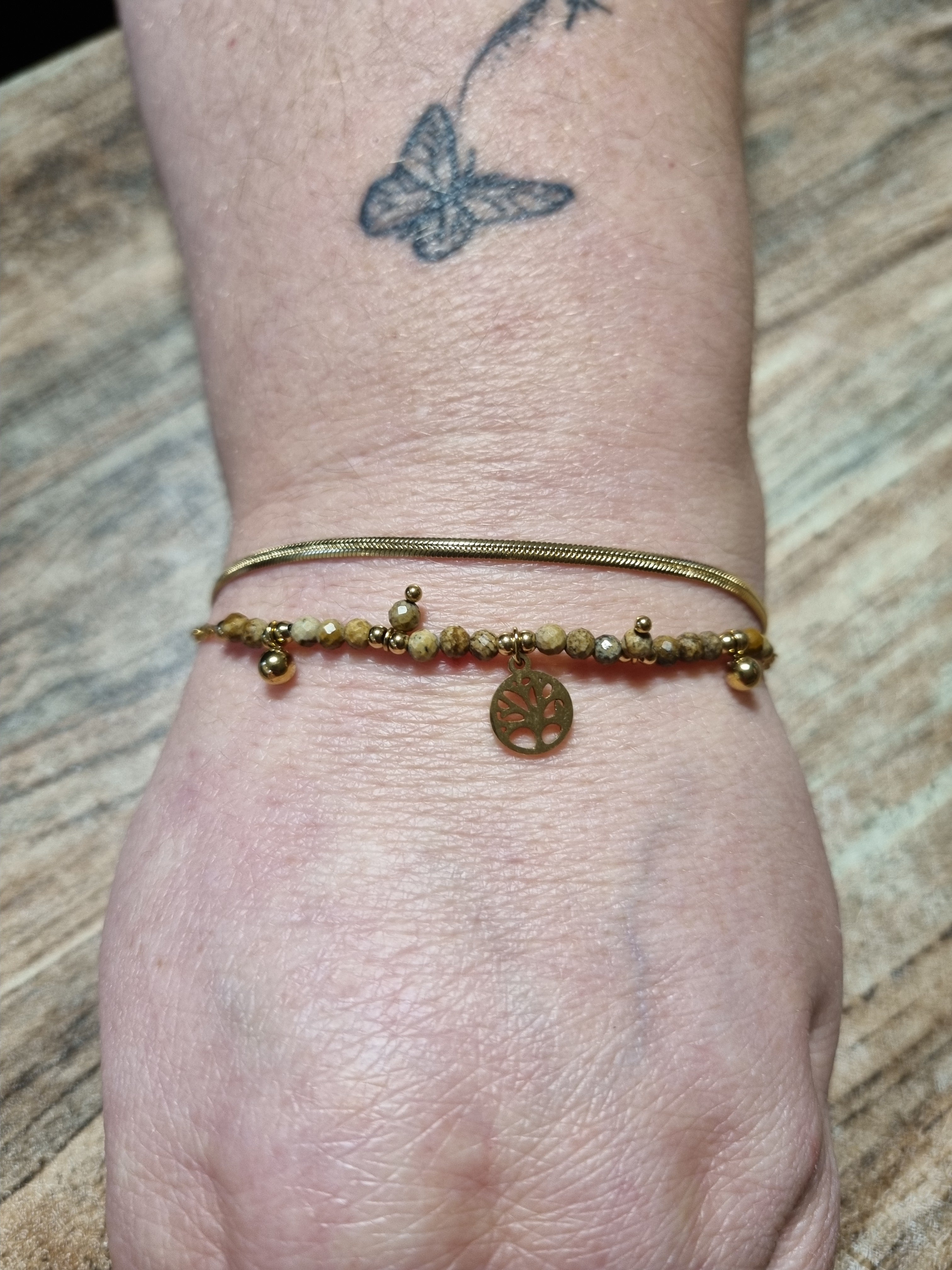 Bracelet doré arbre de vie