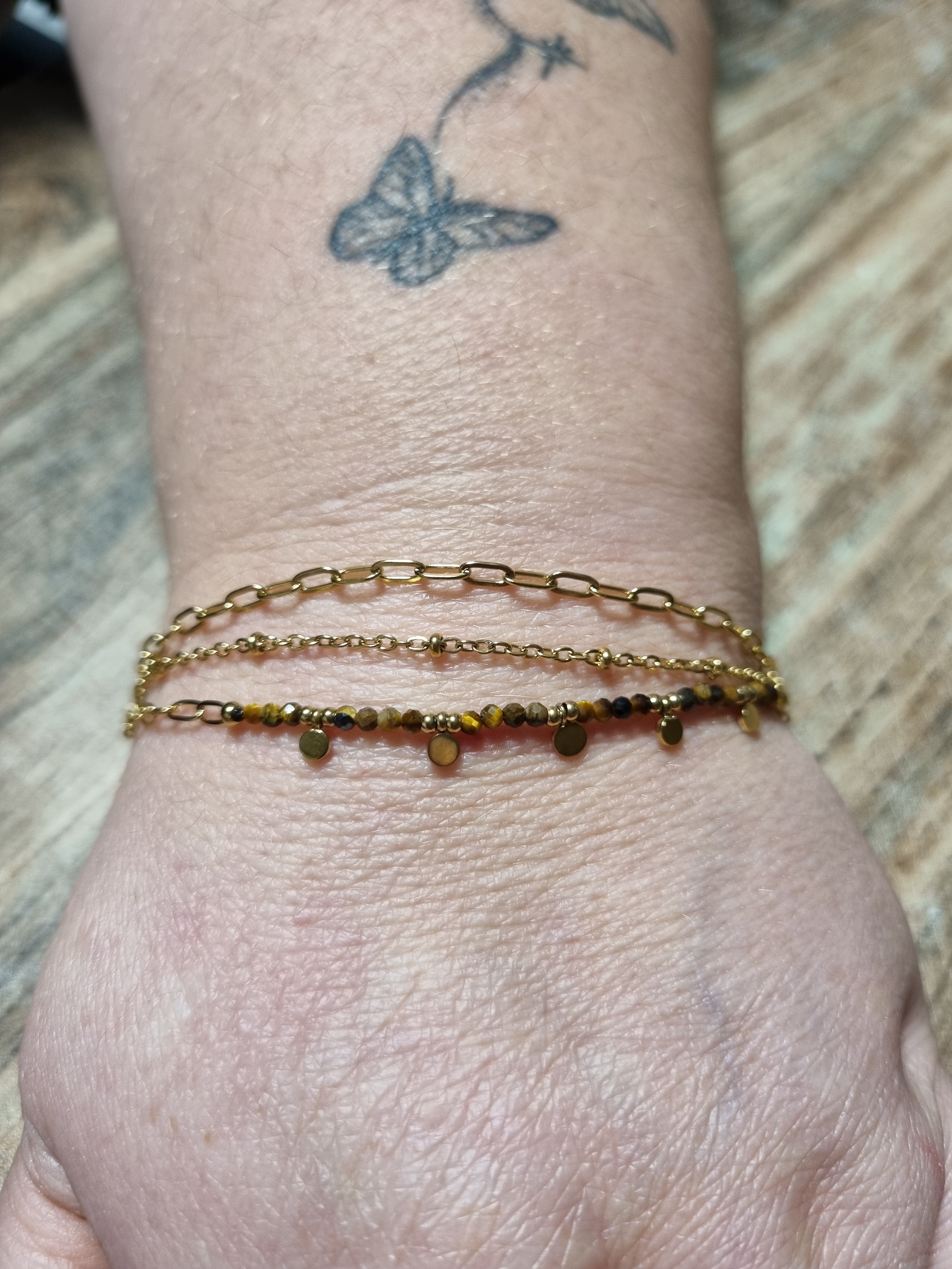 Bracelet doré charms