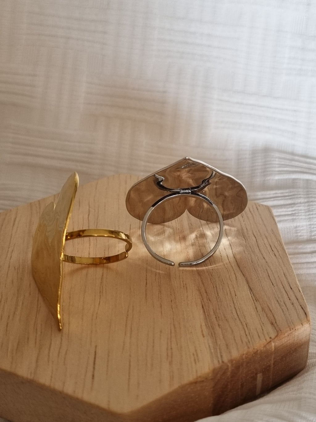 Bague Cœur Martelé