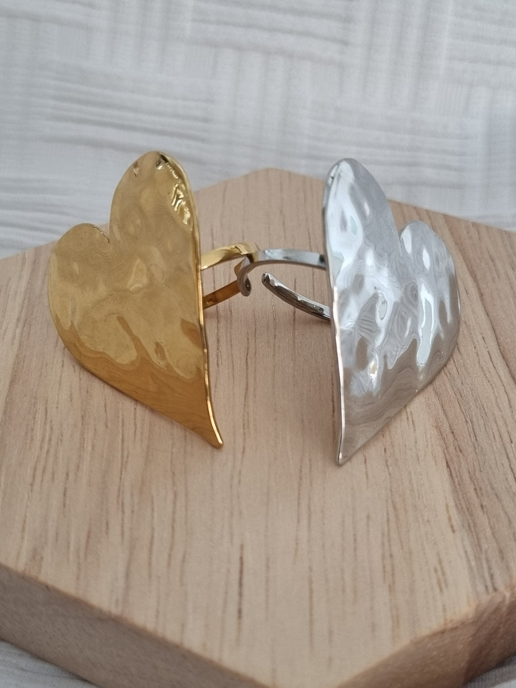 Bague Cœur Martelé