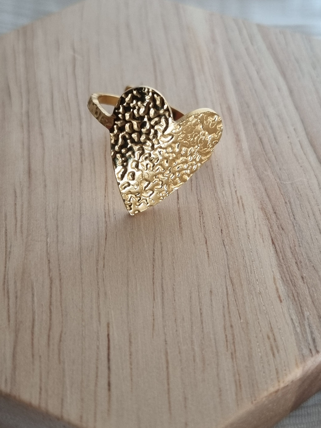 Bague Cœur Martelé
