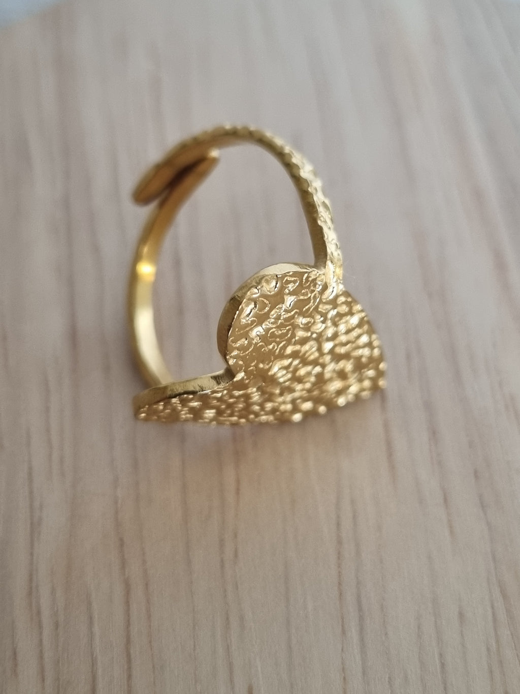 Bague Cœur Martelé