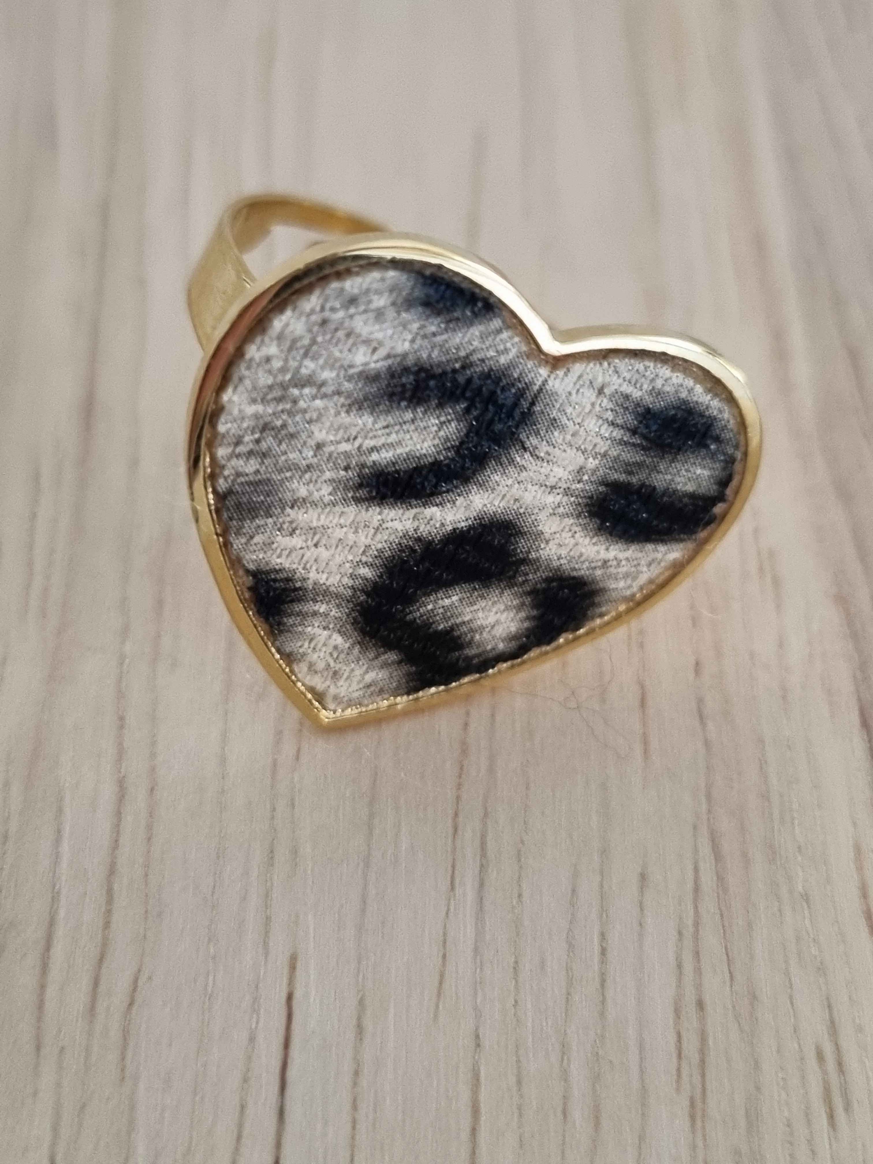 Bague Cœur Léopard