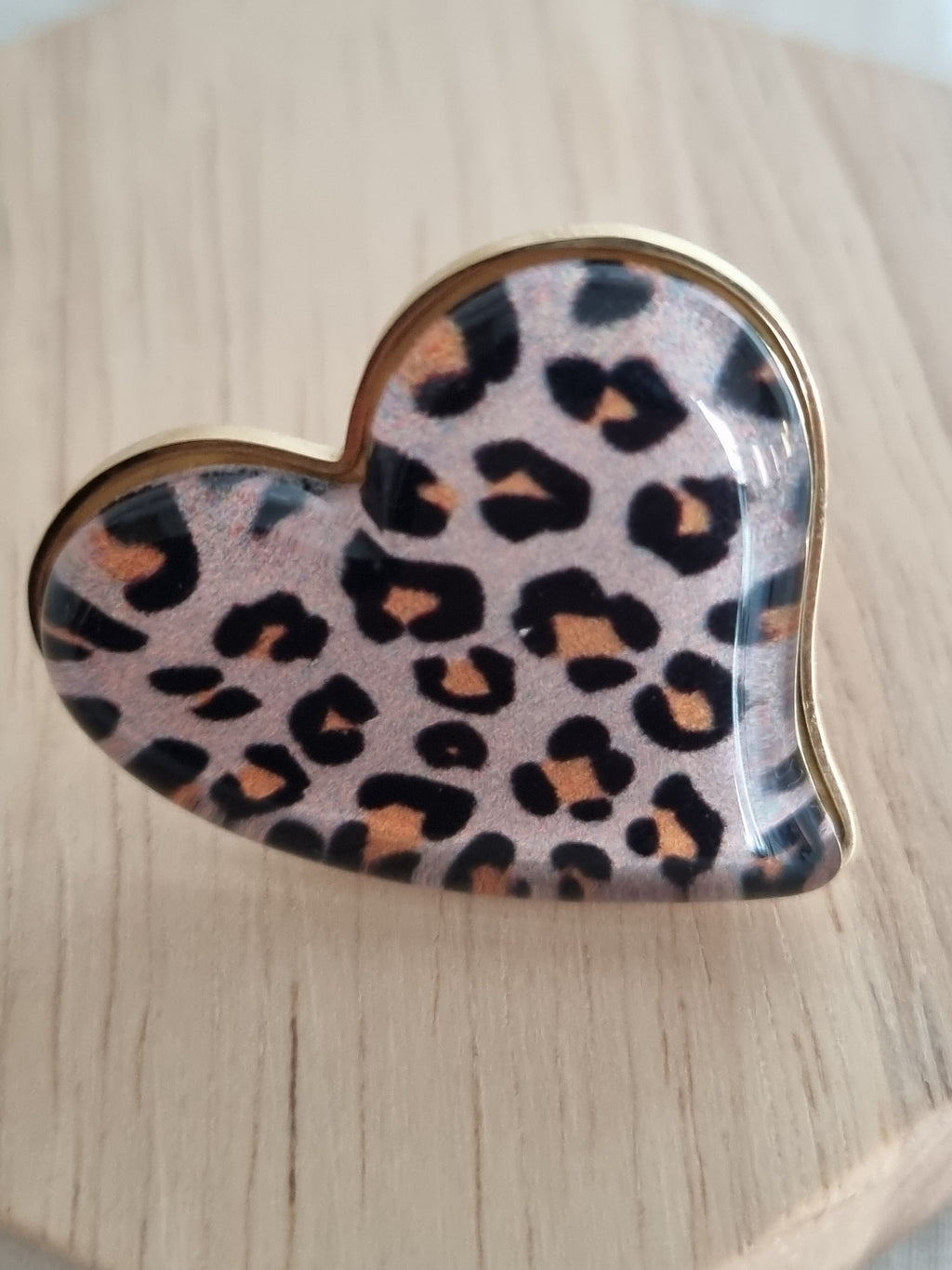 Bague Cœur Léopard – Audace Dorée & Style Sauvage