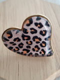 Bague Cœur Léopard – Audace Dorée & Style Sauvage