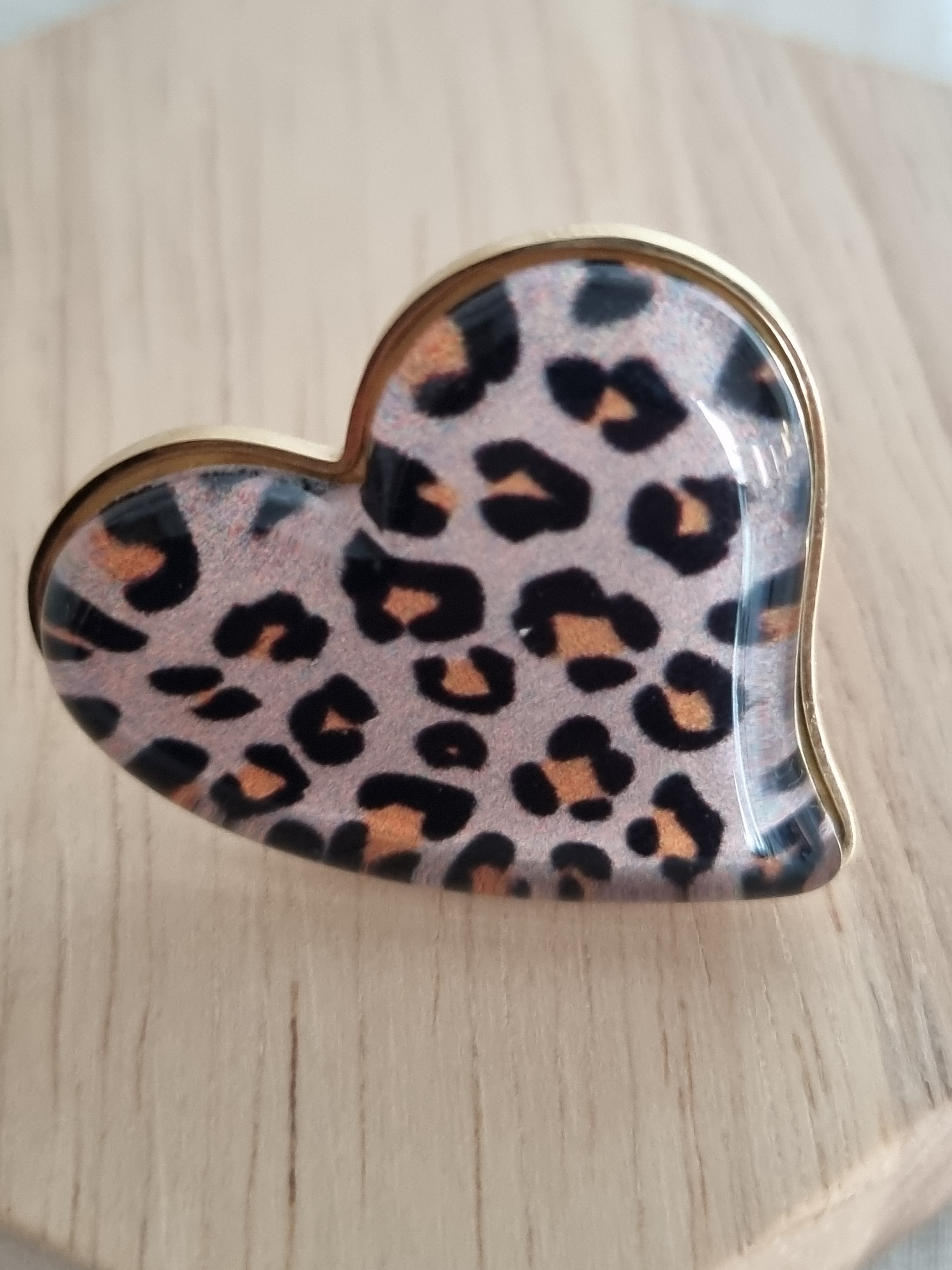 Bague Cœur Léopard – Audace Dorée & Style Sauvage