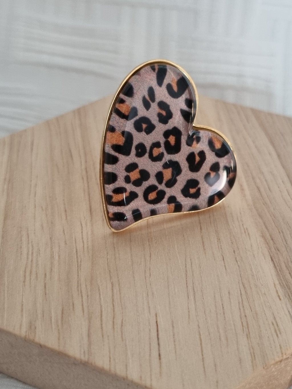 Bague Cœur Léopard – Audace Dorée & Style Sauvage