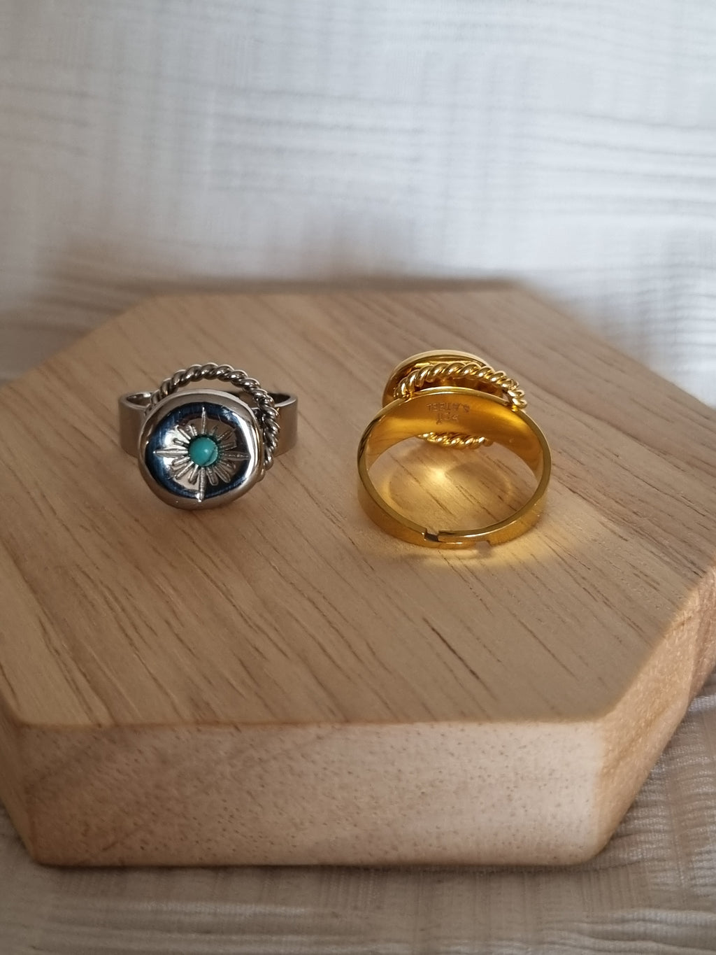 Bague Fleur Turquoise anti-stress