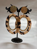 Boucles d’Oreilles ovale Dorés martelé & Écaille